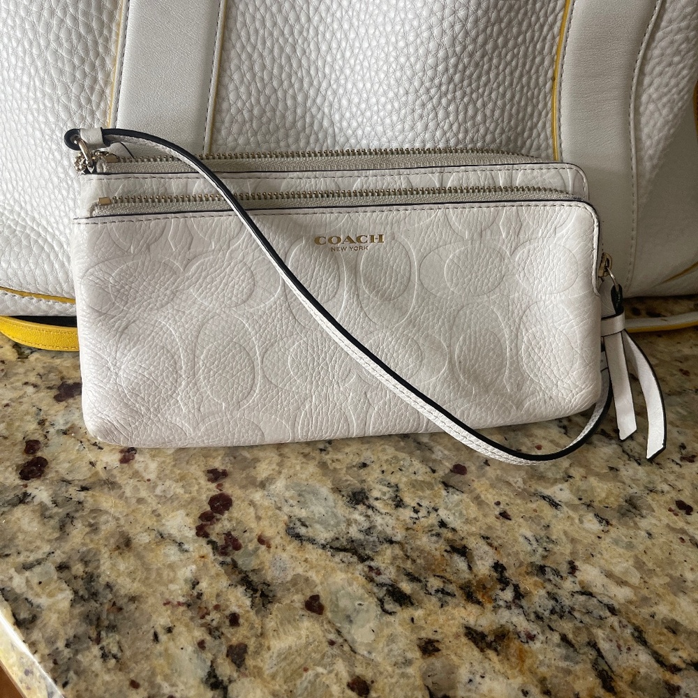 Coach white wallet